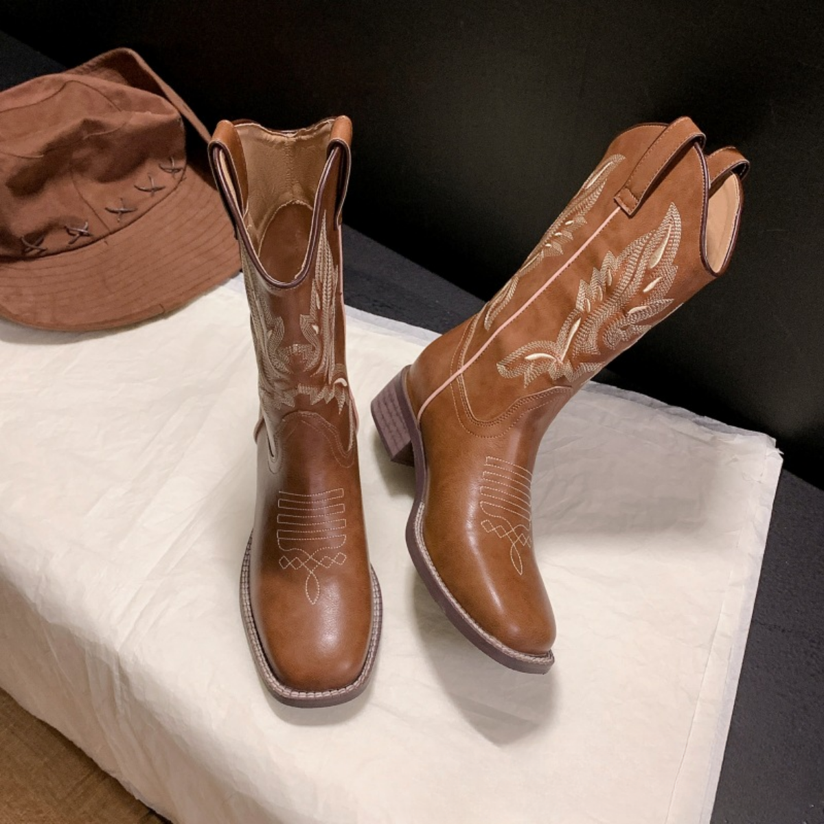 Bota Country Vaquera de Piel Texas