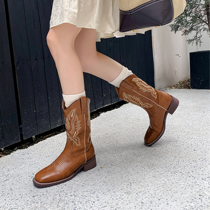 Bota Country Vaquera de Piel Texas