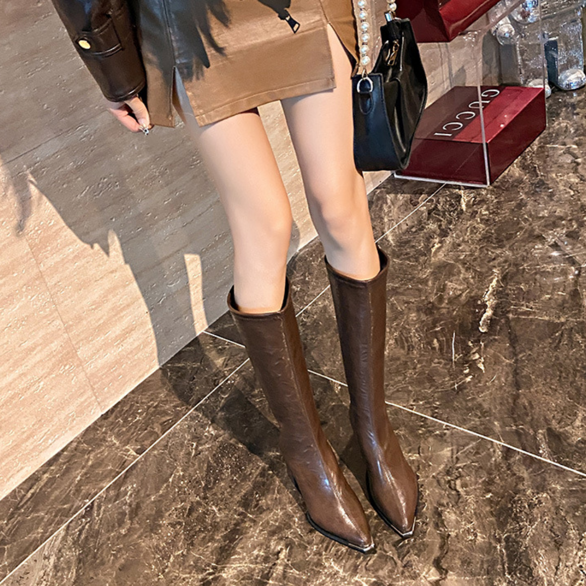 Bota Alta de Piel Detroit