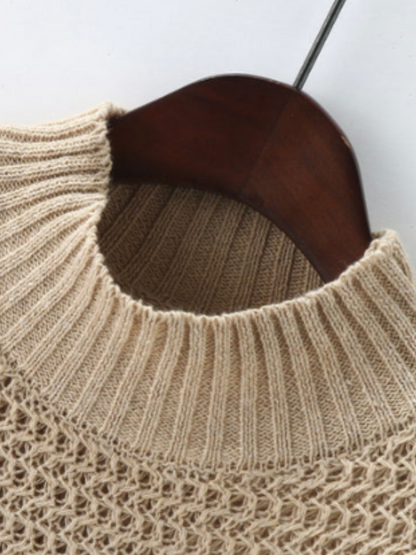 Elvira | Suéter Mullet Punto Gola Alta Mangas Bufantes