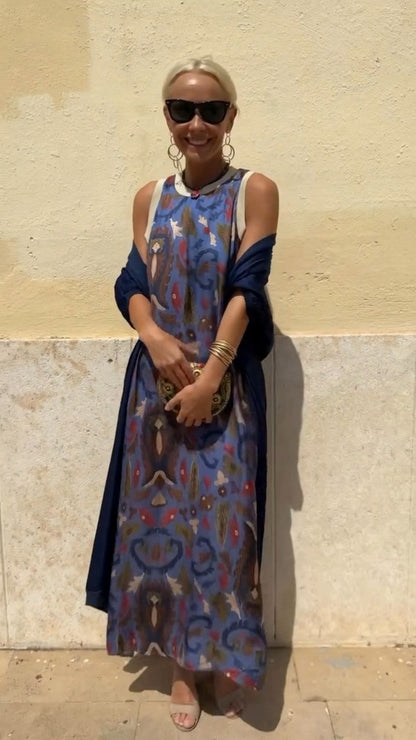 Fausta™ | Vestido largo con Chal Clásico