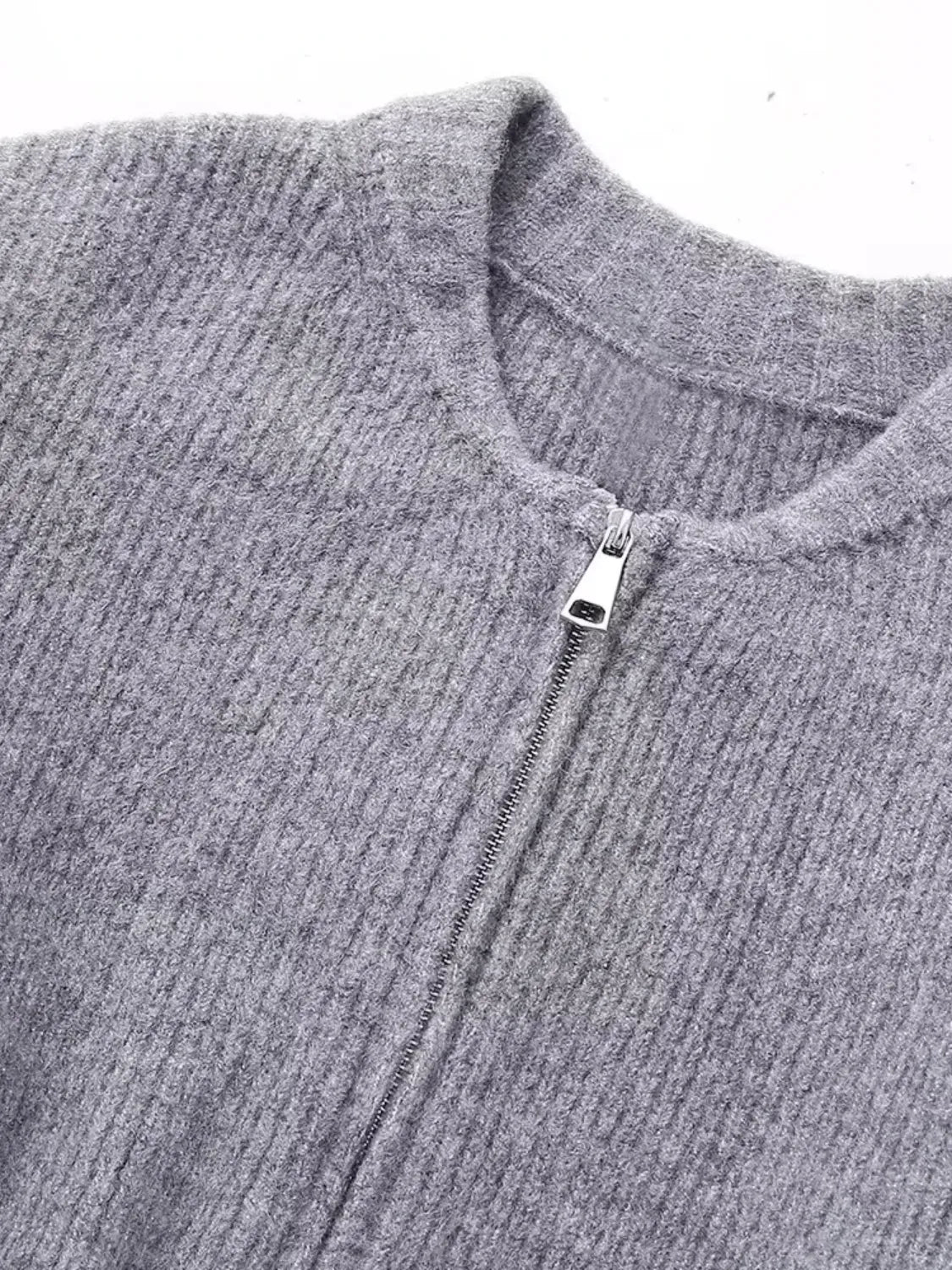 Consolación | Chaqueta Bomber Canelada Con Cremallera Ajuste Fino