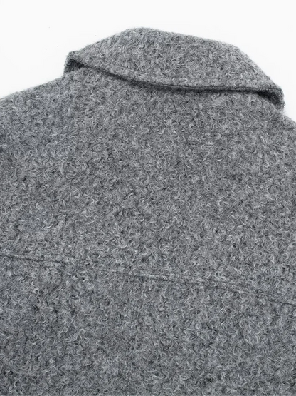 Belénia | Chaqueta bomber de lana con bolsillos y cremallera para clima frío