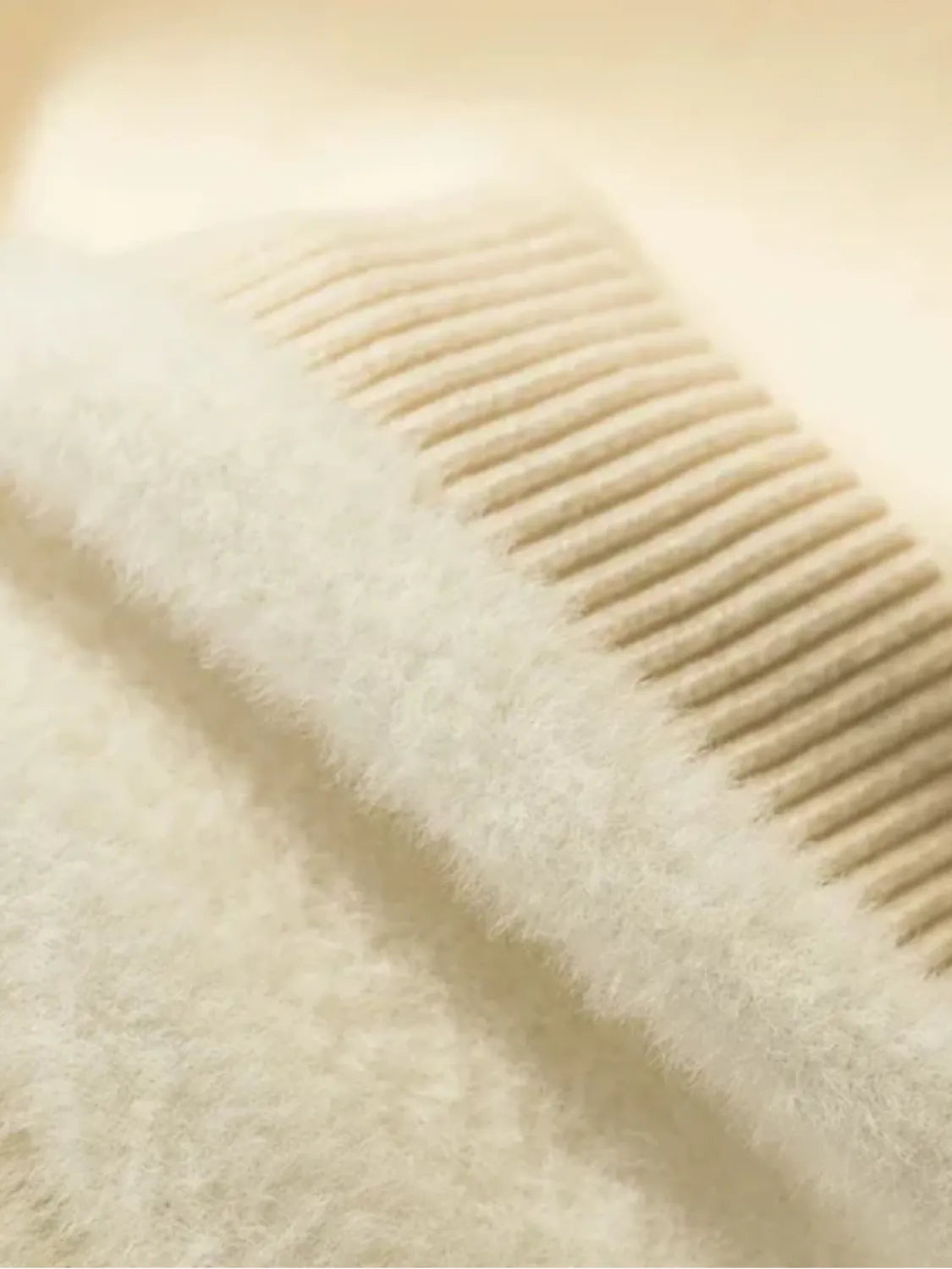 Evangelina | Suéter Peluciado de Algodón con Cuello Alto Cálido