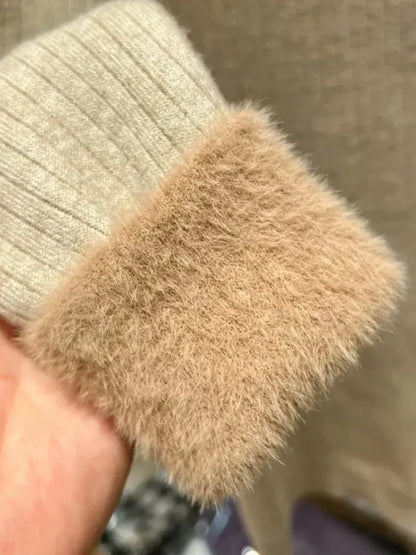 Zuleima | Suéter Femenino Peluciado Canelado Cuello Alto