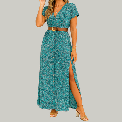 Efigenia™ | Vestido floral Largo Estilizado