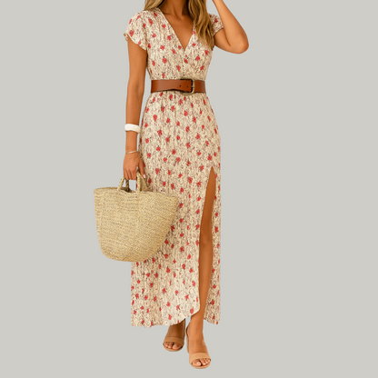 Efigenia™ | Vestido floral Largo Estilizado