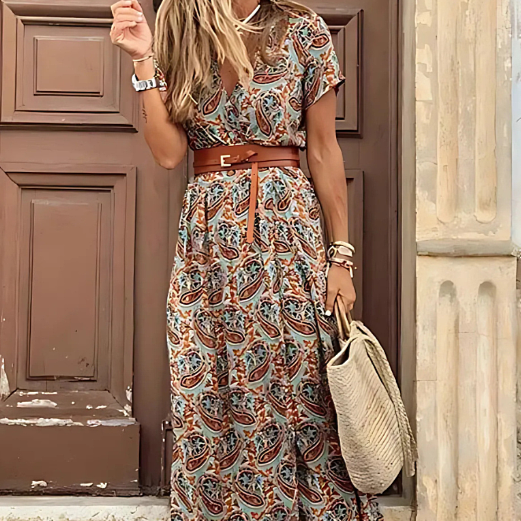 Efigenia™ | Vestido floral Largo Estilizado