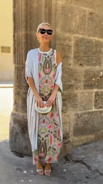 Adelina™ | Vestido largo con Chal Atemporal