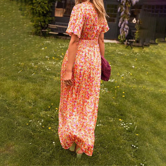 Vestido de verano con escote en V - Roma
